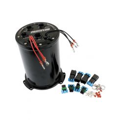 Aeroflow Triple EFI Pump Compact Surge Tank Black 7 Liter