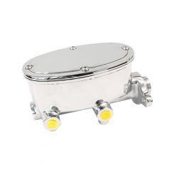 Aeroflow Brake Master Cylinder 1-1/8in Bore Chrome Cast Aluminium