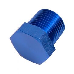 Aeroflow NPT Hex Head Plug 1/16in Blue Finish