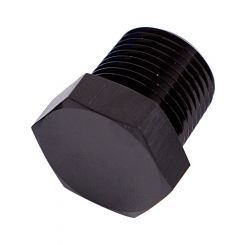 Aeroflow NPT Hex Head Plug 1/16in Black Finish