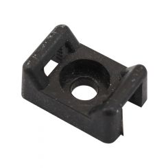 Aeroflow Cable Tie Screw Mount 16x10.7mm 100 Pack Nylon 66 Black
