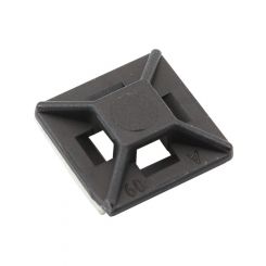 Aeroflow Cable Tie Self Adhesive Mount 12.5x12.5 100 Pack Black