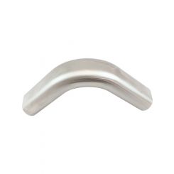 Aeroflow Stainless 3in Oval Tube 90Deg Vertical Pipe 2-1/4in H