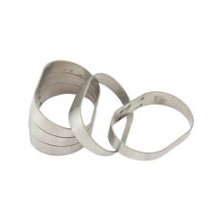 Aeroflow Stainless 3in Oval Vertical Pie Cuts Pack of 5 2-1/4in H