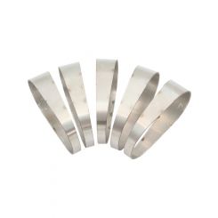 Aeroflow Stainless 3in Oval Pie Cuts Pack of 5 2-1/4in x 3-1/2in