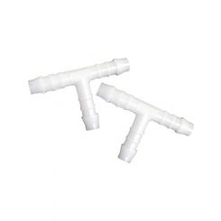 Goss Plastic T-Piece 8mm 5-1/6in For Air Water Vacuum Applications 2 Pack