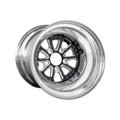 RC Hammer 15inx10in Wheel Polished Black Eclipse Centre 5x4.50in
