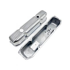 RPC Finned Valve Cover Set Polished 4in Tall Fits Chrysler 383-440