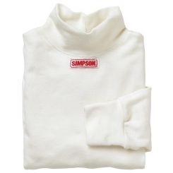 Simpson Nomex Waffle Knit Underwear White Turtleneck Long Sleeve L