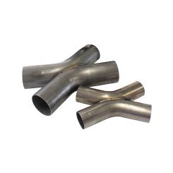 Aeroflow Stainless Steel Exhaust X-Pipe 2 Inch O.D 45 Degree Bends
