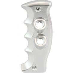 Aeroflow Pistol Grip Passengers Side Dual Button Plate Silver