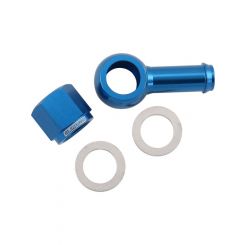 Aeroflow 90 Deg Fuel Pump Banjo Kit Blue 3/8" Barb Banjo Fitting
