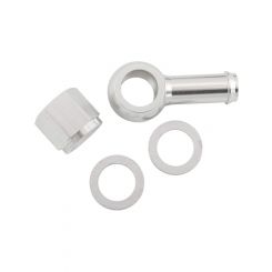 Aeroflow 90 Deg Fuel Pump Banjo Kit Silver 3/8" Barb