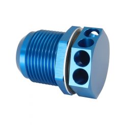 Aeroflow Bolt In Breather Bulkhead -16 Blue Finish
