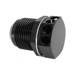 Aeroflow Bolt In Breather Bulkhead -16 Black Finish
