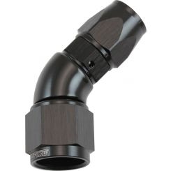 Aeroflow 45 Deg Stepped Hose End -8AN to -8 Hose Black