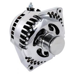 Mechman 240 Amp Racing Alternator Chrome 6-Groove Pulley For GM 63-85