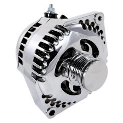 Mechman 240 Amp Racing Alternator Polish 6-Groove Pulley For GM 63-85