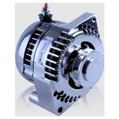 Mechman S Series 170 Amp Racing Alternator Polished Fits Ford 65-85