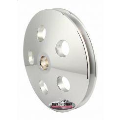 Tuff Stuff Single V-Groove Power Steering Pully Polished 17mm Press-On