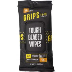 Grips To-Go Tough Beaded Wipes Citrus 18cm x 20cm Pack 20