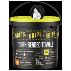 Grips To-Go Tough Beaded Towels Citrus 25.5cm x 30.5cm Pack 80