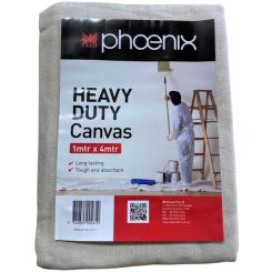 Phoenix Heavy Duty Canvas Drop Sheet 1 Metre x 4 Metres
