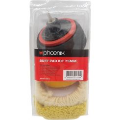Phoenix Buff Pad Kit 75mm 6 Pieces For Buffing & Polishing