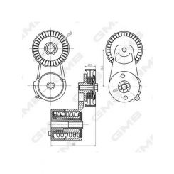 GMB Premium VRibbed Belt Tensioner