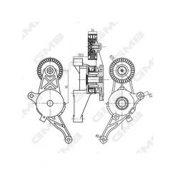 GMB Premium VRibbed Belt Tensioner