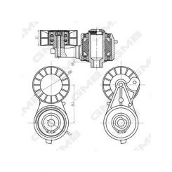 GMB Premium VRibbed Belt Tensioner