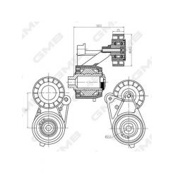 GMB Premium VRibbed Belt Tensioner