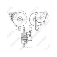 GMB Premium Accessory Drive Belt Tensioner