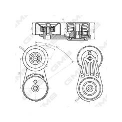 GMB Premium VRibbed Belt Tensioner