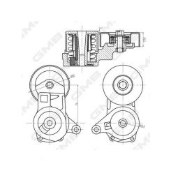 GMB Premium VRibbed Belt Tensioner