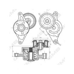 GMB Premium VRibbed Belt Tensioner