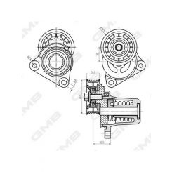 GMB Premium VRibbed Belt Tensioner