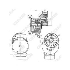 GMB Premium VRibbed Belt Tensioner
