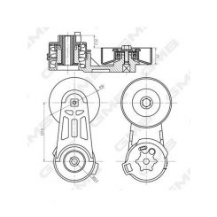 GMB Premium VRibbed Belt Tensioner