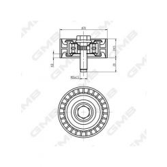 GMB Premium Drive Belt Idler Pulley