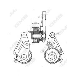 GMB Premium Timing Belt Tensioner Pulley