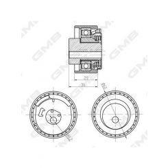 GMB Premium Timing Belt Tensioner Pulley