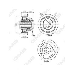 GMB Premium Timing Belt Tensioner Pulley