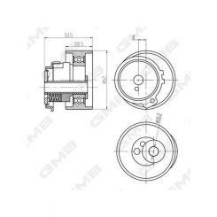 GMB Premium Timing Belt Tensioner Pulley