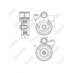 GMB Premium Timing Belt Tensioner Pulley