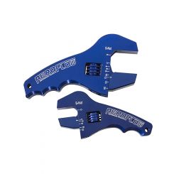 Aeroflow Adjustable Grip AN Wrench Kit 3-1/2" & 4-1/2" Handle Blue