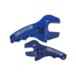 Aeroflow Adjustable Grip AN Wrench Kit 3-1/2" & 4-1/2" Handle Blue