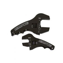 Aeroflow Adjustable Grip AN Wrench Kit 3-1/2" & 4-1/2" Handle Black AF98-2039BLK