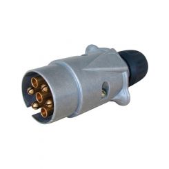 Erich Jaeger Trailer Plug 7P Large Round Metal With Internal Screw