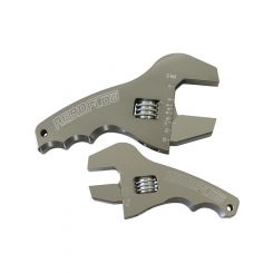 Aeroflow Adjustable Grip AN Wrench Kit 3-1/2" & 4-1/2" Handle Silver AF98-2039S